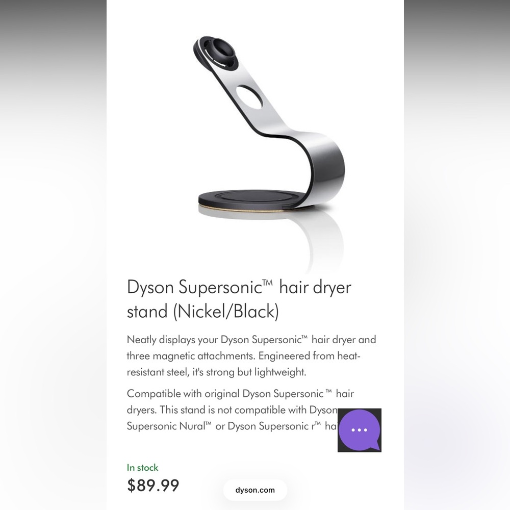 Dyson supersonic hair dryer stand